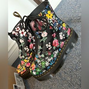 Floral Leather Dr. Martens